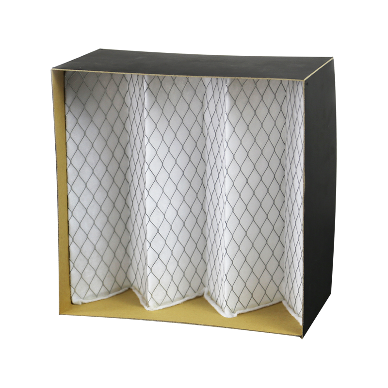 Filtro primario con marco de tarjeta de papel plisado alto con un espesor de 150 mm
