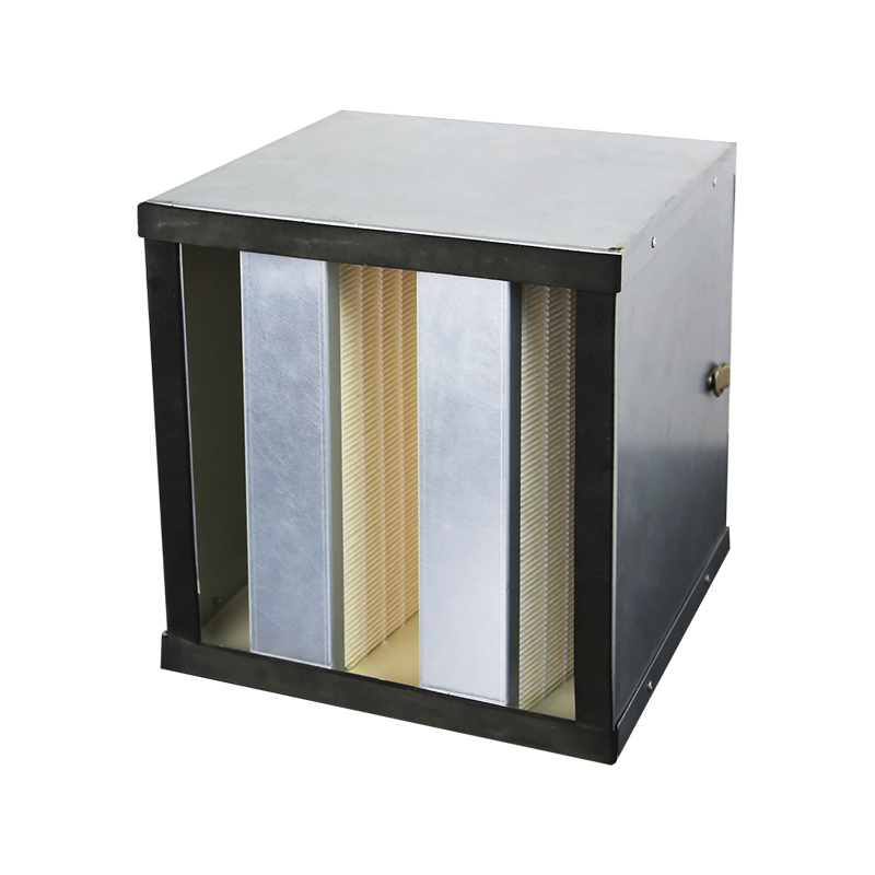 Filtro de aire combinado de alto flujo de aire galvanizado tipo V-Bank / W