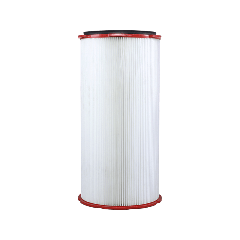 Filtro cilíndrico de PTFE con tapa de extremo de PVC